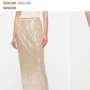 STAUD Casey sequin skirt in moon